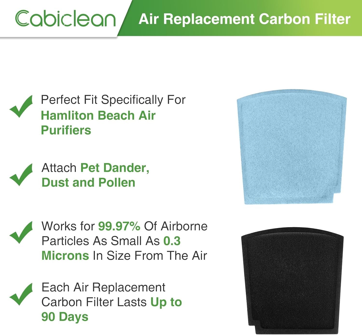 04234G Air Replacement Carbon Filters Compatible with Hamilton Beach Pet Trueair Purifier Odor Eliminators Model 04384,04386,04532GM,04530G,04530GM & 04531Gm,Compared to Part #04234G (6-Pack)