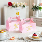 16PCS Party Favor Boxes, Mini Pink Marbleized Gift Boxes for Birthday, Wedding, Bridal Shower, 6×3.5×3.4 Inch