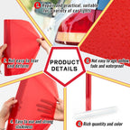 2 Rolls 3.94 Ft X 11.81 Inches Self Adhesive Repair Light Tape Auto Tail Light Tape Fog Lights Tint Tape Headlight Lens Tape (Red, Clear)