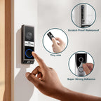 20 Pcs Small No Soliciting Sign for House, 1X0.5 Inches Compatible with Most Doorbells,Weatherproof and Sturdy - No Solicitation Sticker for Front Door, Wall, Window (10 Black and 10 White)