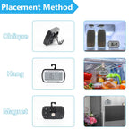 2 Pack Refrigerator Fridge Thermometer Digital Freezer Room Thermometer Waterproof Large LCD Display Max/Min Record Function-Black