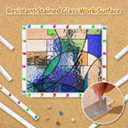 12"X12"X0.5" Stained Glass Supplies - Heat Resistant Work Surface, Cutting Mat, Starter Kit, Tools for Table & Countertop Protection