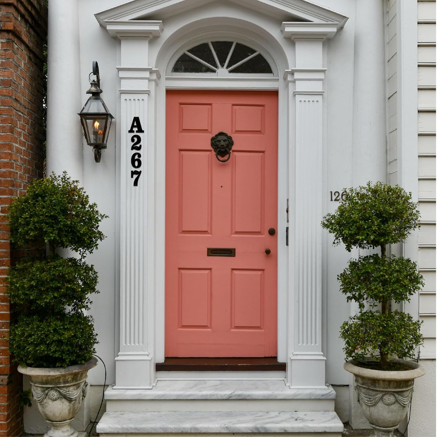 3" 4" 5" 6" 8" Metal House Numbers, House Address Letters and Numbers for outside Signs, Metal Letters Door Numbers Signage Street Address Plaque for Garden Door Mailbox Decor (Number 2)