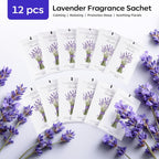 12 Packs Lavender Scented Sachets Air Freshener for Drawer and Closet, Long-Lasting Sachet Bag Room Car Odor Deodorizer Fresh Scent Home Fragrance
