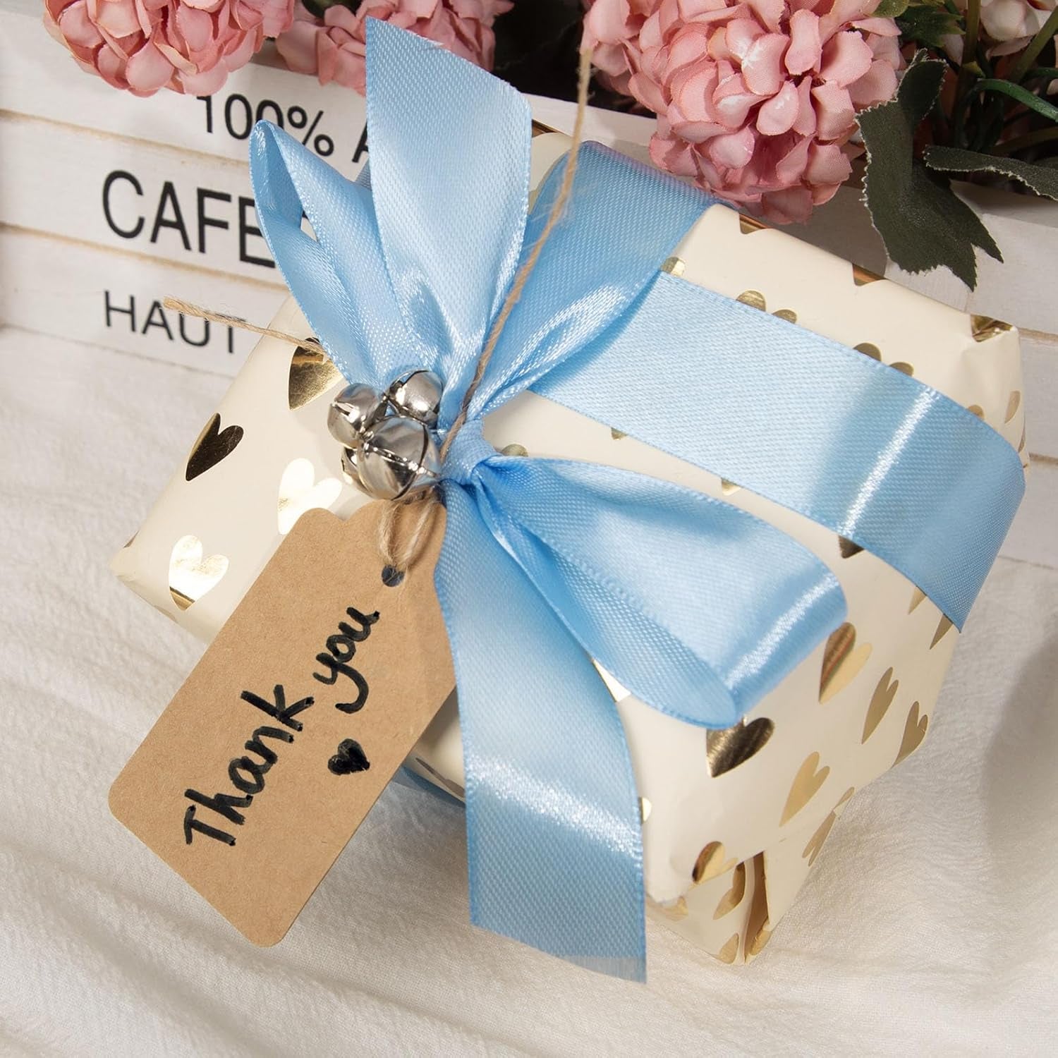 150Pcs Gift Tags with String Attached, 1.7 X 2.8 Inch Kraft Paper Hang Tags for Clothes DIY Crafts Wedding Holiday (Brown)