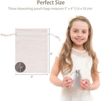 26 Pack Canvas Drawstring Pouch Bags, 3X4 Inch Reusable Coffee Tea Bags for Party Wedding Favors, Home Kitchen Bulk Supplies