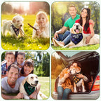 16 Pcs 2 Size Adopt Me Dog Bandanas Bulk Plaid Reversible Triangle Bibs Printing Pet Scarf Bibs Adoption Event Celebration Accessories for Christmas Small Medium Large Shelter Animals