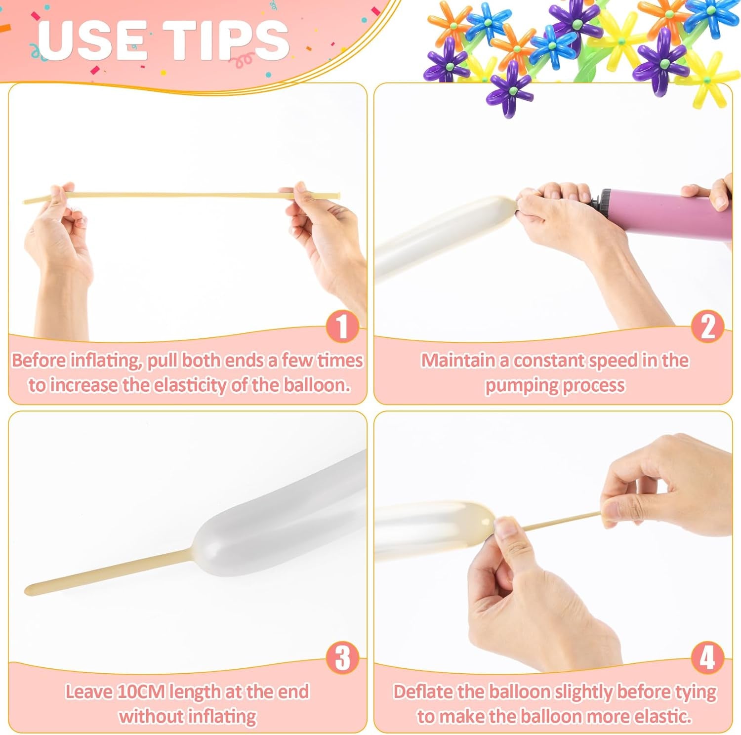 100PCS 260 Balloons Clear - Long Clear Balloon for Tying Balloon Arch Globos 260Q Transparentes Long Skinny Balloon for Animals Twisting Modeling Balloons Birthday Party Decoration