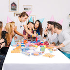 1 Piece White Rectangle Tablecloth, Thick & Durable Waterproof Plastic Table Cloth, 54X108 Inch Heavy-Duty Surface Protector, Stain Resistant Table Cover for Dining/Party/Buffet/Wedding