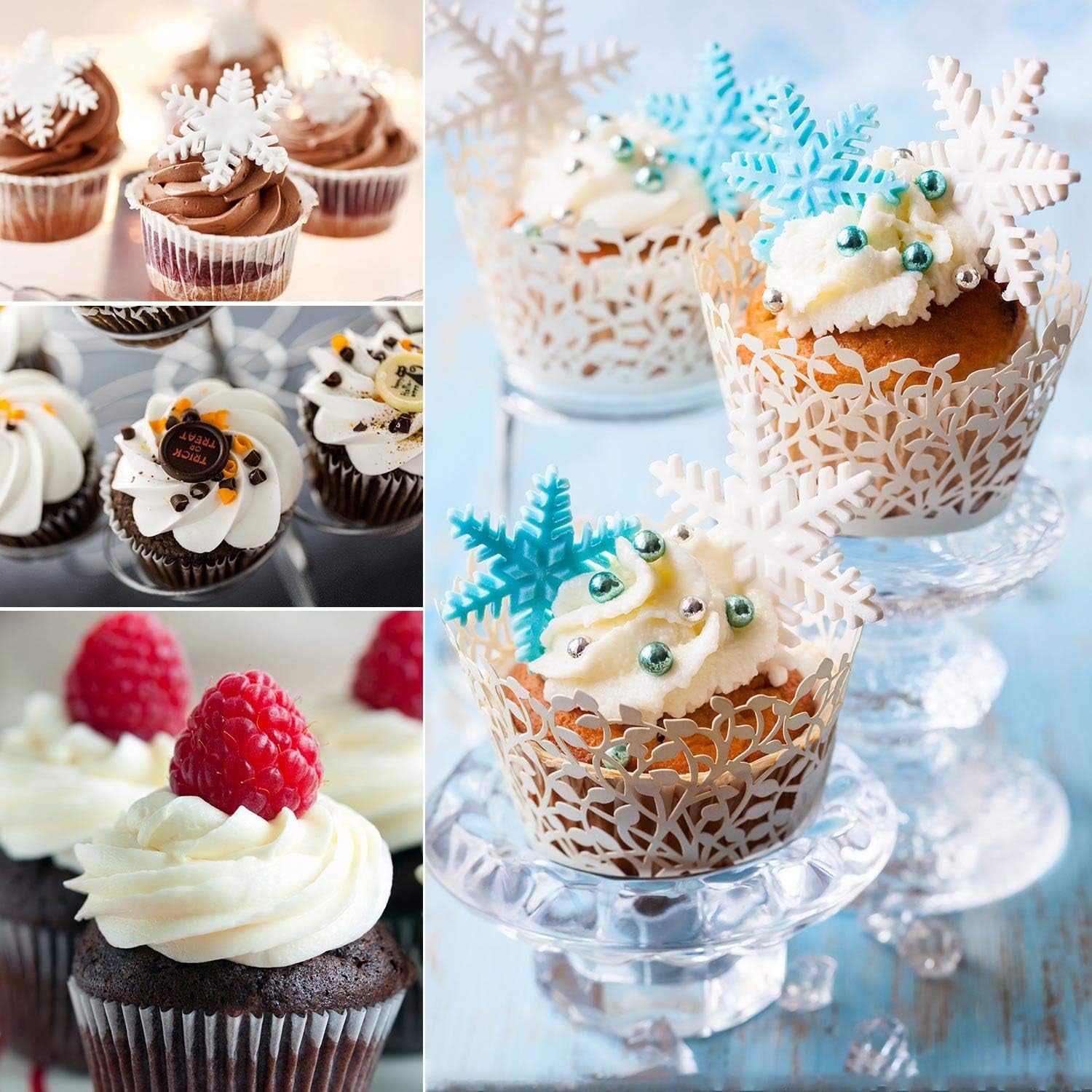 16 Pcs Reusable Pastry Piping Bags Silicone Icing Bags with 8 Coupler for Icing Frosting Decorate Cake, (10,12,14,16 Inch)