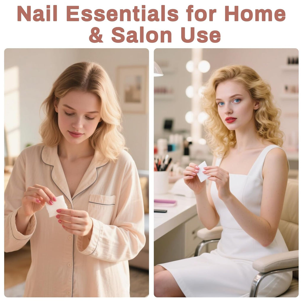 1000 Gel Nail Polish Remover Pads -  Nail Cotton Acetone Fingernail Polish Remover Wipes Prep Pad Essentials for Nail Techs Professional Supplies Acrylic Gel Removal