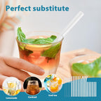 20 Pack Reusable Glass Straws,6 Straight and 4 Bent and 6 Short Glass Straw with 4 Brushes,Perfect for Cocktail, Smoothies, Juice, Milkshakes(8.5''/5.9''×10Mm)