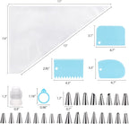 200 Pcs 12 Inch Piping Bags & 24 Tips Set, Cake Decorating Kit with Frosting Tips | Anti-Burst Pastry Bag, Scrapers & Couplers for Baking, Cupcakes, Cookies‌