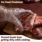 100Pcs(50Paris) Plastic Gloves Disposable - Plastic Food Safe Handling Food Prep Service Gloves Clear Food Handler Cooking Serving Kitchen Restaurant Hair Dye Individual Packaged