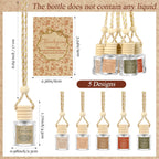 10 Set Friendsgiving Gifts Party Favor Thanksgiving Christmas Hanging Empty Car Air Fresheners Diffuser Bottle 8Ml Bulk for Essential Oil Coworker Office Employee Appreciation Gift