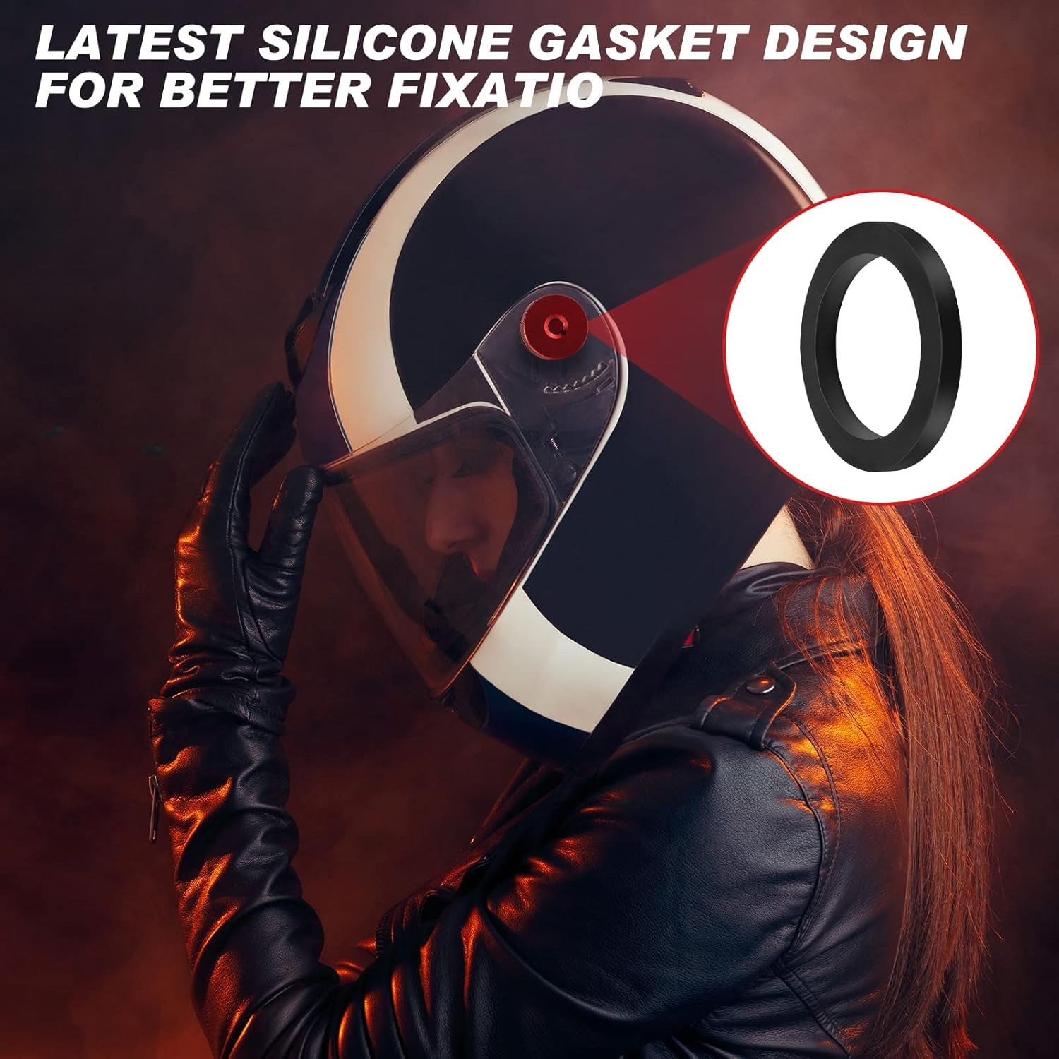 2 Pairs Welding Hood Helmet Fasteners Aluminum Welding Hood Headgear Pipeliner Pancake Sugar Scoop Welding Hood Replacement Parts Accessories with Nonslip Silicone Washer, Black and Red