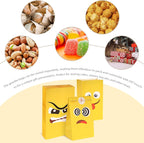 24 Pack Funny Gift Bags with Stickers, 4.7X3.1X8.7 Inch Party Favor Bags for Candy Wrapping, Birthdays, Giveaways, Celebration Supplies