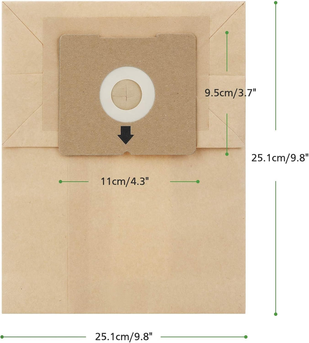 10 PCS 4122 Replacement Vacuum Bags for Bissell 4122, 2154, 2154A, 2154W, 2154C, 1668, 1668C, 1668W, Zing Canister Vacuum Cleaner Parts, #2138425, 213-8425