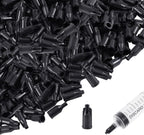 1500 Pack Syringe Caps Dispensing Needle Black Syringe Tip Caps for Dispensing Needles Accessories Craft Industrial Use
