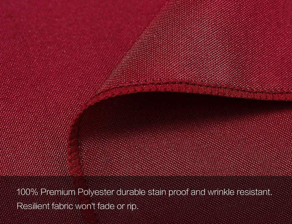 20-Inch Polyester Cloth Napkins Linen Dinner Napkins - Set of 12 for Weddings, Banquets, or Restaurants (1-Dozen) (Burgundy)