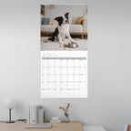 2026 Wall Calendar, Calendar 2026, Border Collies Monthly Wall Calendar (Jan 2026 - Dec 2026) 12" X 24" Opened, Hanging Calendar Thick Paper for Family Adults Kids Office Home