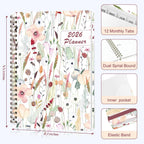2026 Planner, Weekly and Monthly Calendar Planner Organizer, January-December, Academic Planning Agenda Book, Office School Home Suppiles for Women & Men, 6.3" × 8.5"