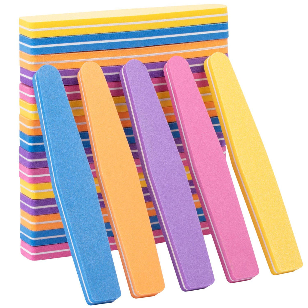 20 Pieces Nail Buffer Block Sponge Nail File Washable Double Sided 100/180 Sanding Block Buffing Files