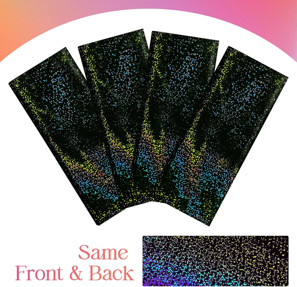 1 Pcs Black Holographic Laser Tablecloth Galaxy Space Table Cloth 40 * 108 Inch Shimmer Star Tablecover for Halloween Birthday Graduation Neon Party Supplies Disposable Plastic Foil Table Decor