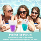 100 Drink Pouches with Straws Individually-Wrapped - 17Oz Juice Drink Pouches Adult Clear Plastic Halloween Blood Bag Reusable Liquid Smoothie Party Hot Weather Cooling