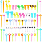 156PCS Animal Food Picks for Kids Bento Box Accessories,  Fun Kid Food Picks, Cute Fruit Toothpicks for Kids Lunch Accessories, Reusable Lunchbox Pick for Kid Toddler