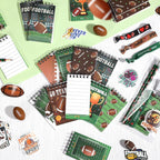24 Pcs Football Mini Notepads Sports Party Favors Spiral Mini Journal Notebooks Goodie Bag Stuffers for Teacher Reward Birthday Party Gifts Supplies