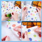 24 Pack Party Favor Bags with Stickers, 4.7" X 3.1" X 8.7" Bulk Goodie Treat Gift Bags for Weddings Baby Showers Birthdays Craft Supplies (Polka Dot)