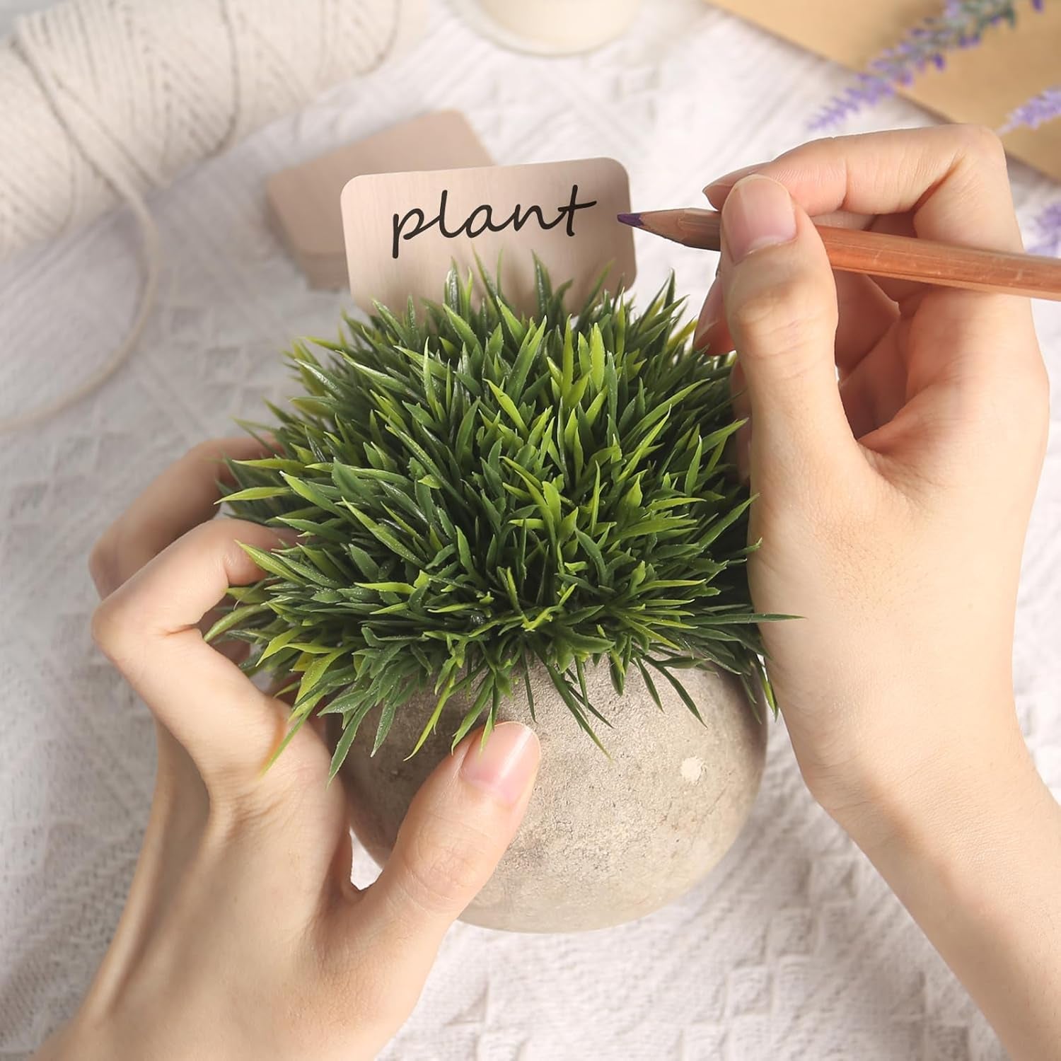 120PCS 4 Inch T-Type Plant Tags, with Marker Pen, Waterproof Garden Signs for Outdoor Plants