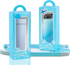 12PCS Party Favor Boxes,3" X 2" X 9" Blue Doll Gift Boxes with Window Handle for Boys Birthday Bridal Shower Party