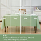 1 Pack 52 * 70Inch Rectangle Tablecloth Linen Textured, Waterproof and Stain Resistant Table Cloth Dining Table Cover for Kitchen Dinning Party Banquet Tabletop Decoration(Sage Green)