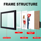 11X14 Inch Picture Frame Made of Solid Wood and High Definition Glass Display Pictures 8X10 with Mat or 11X14 without Mat for Table Top Display and Wall Mounting Photo Frame with Stand Black