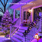 200 LED Purple Christmas Lights Plug In, 66 FT Indoor Outdoor Purple Rope Lights for outside Halloween Decorations Garden Patio Christmas Tree