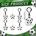 24 Pack Sport Party Favors Sport Ball Keychain Bulk, PVC Mini Soccer Keychains Lightweight Sports Party Back to School Reward Team Gifts Birthday for Sports Lover