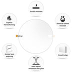 2Pcs Transparent Acrylic Sheet Circle - 6 Inch, 0.12" Thick Plexiglass Discs Panel, Clear Plastic round Blank Board for Picture Frame, Table Signs, Milestone Markers, Art Crafts, DIY Ornament