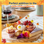 100 Thanksgiving Cocktail Picks, Pumpkin Fall Toothpicks for Appetizers Charcuterie Boards Accessories, 4.7 in Bamboo Skewers Fruit Drinks Food Sticks, Thanksgiving Decoration Autumn Party Supplies