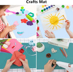 2 Pack Silicone Mat for Crafts, 15.7" X 11.8" Large Silicone Sheet, Multi Purpose Heat Resistant Mats for Epoxy Resin, Jewelry Casting, Painting, Countertop Desk, Placemat, Black Green & Blue