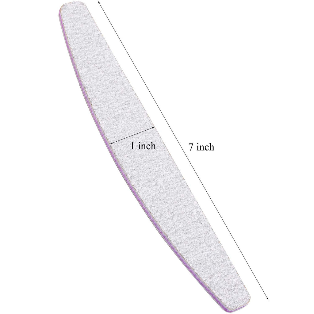 25 Pcs Nail Files 100/150 Grit Double Sided Washable Emery Board for Acrylic Nails Gel Natural Nails