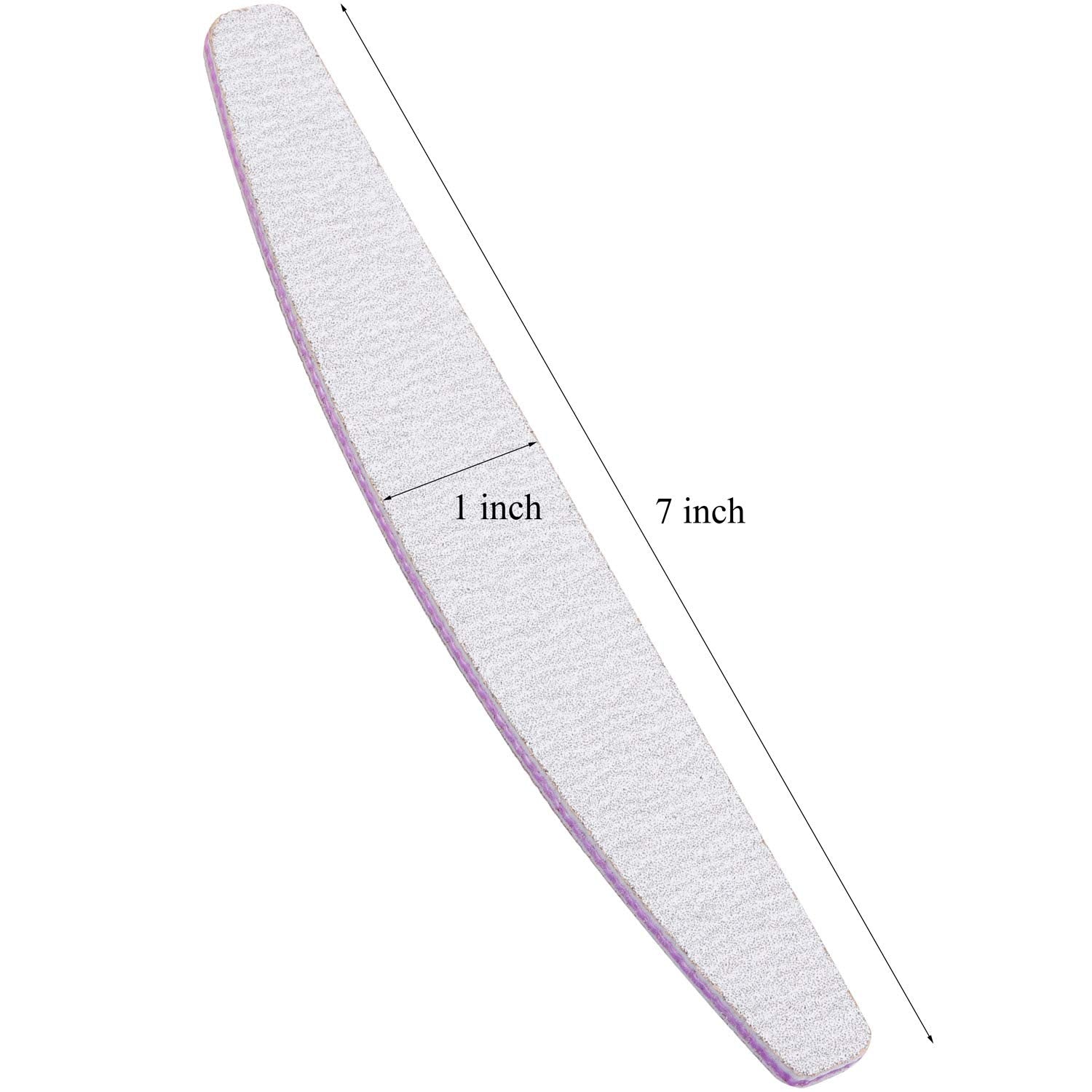 25 Pcs Nail Files 100/150 Grit Double Sided Washable Emery Board for Acrylic Nails Gel Natural Nails