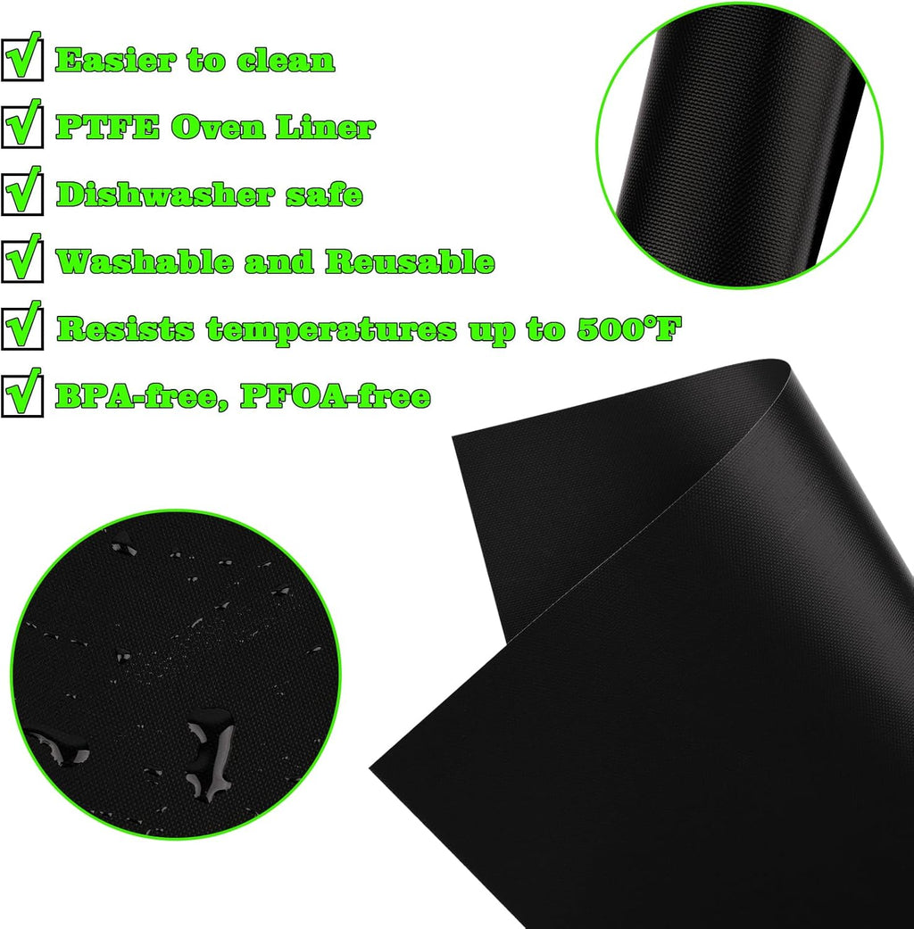 12 Inch Air Fryer Parchment Paper Squares with 4 PCS Black Non-Stick Reusable Grilling Mat for Ninja Foodi Flip SP101/SP201/SP301/SP351, Cuisinart Toaster Oven, Microwave