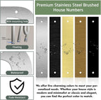 2.5 Inch Stainless Steel Floating Door Numbers and Metal Letters – Modern Black Metal House and Mailbox Numbers, Sleek House Address Plaques for Home, Apartment, and Garden Decor (U）