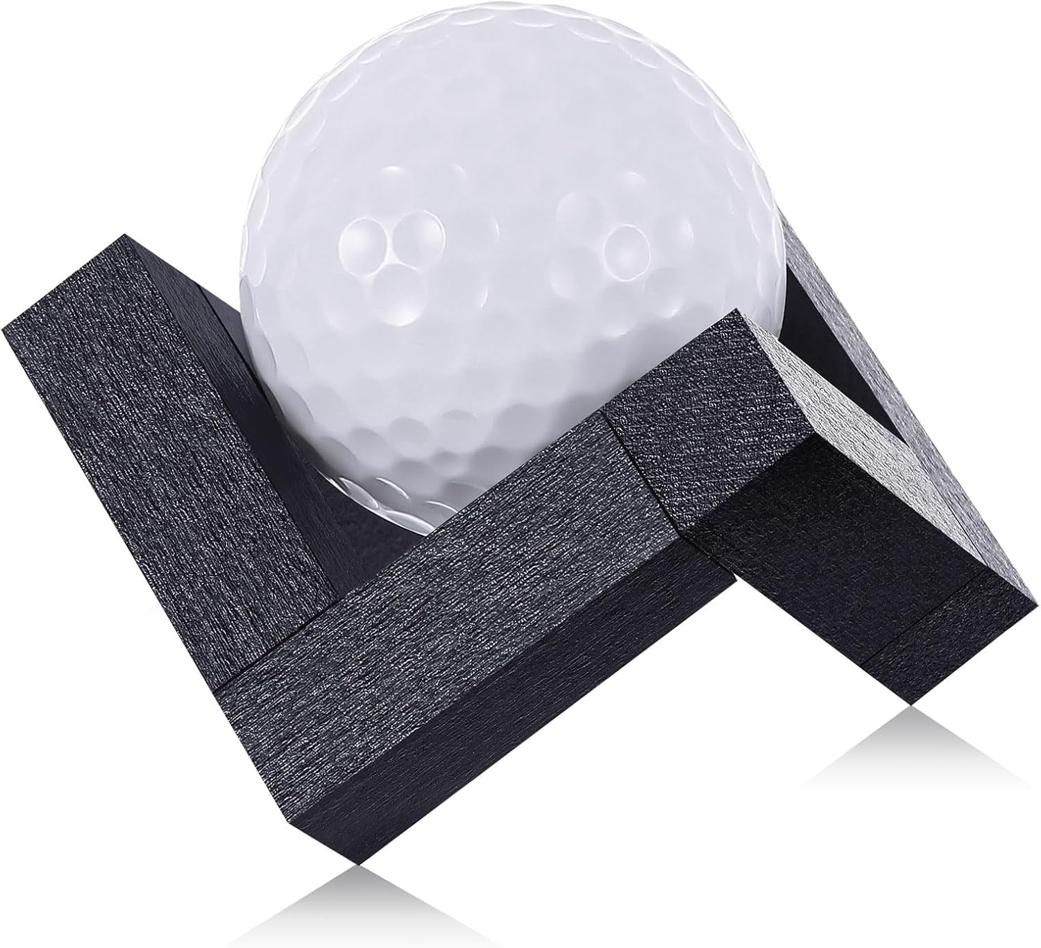 1 Pack Golf Ball Display Stand 1.97 Inch Wooden Golfballs Display Case Black Baseball Rack Holder for Souvenir Collections Tabletop Decor Men Golf Enthusiasts