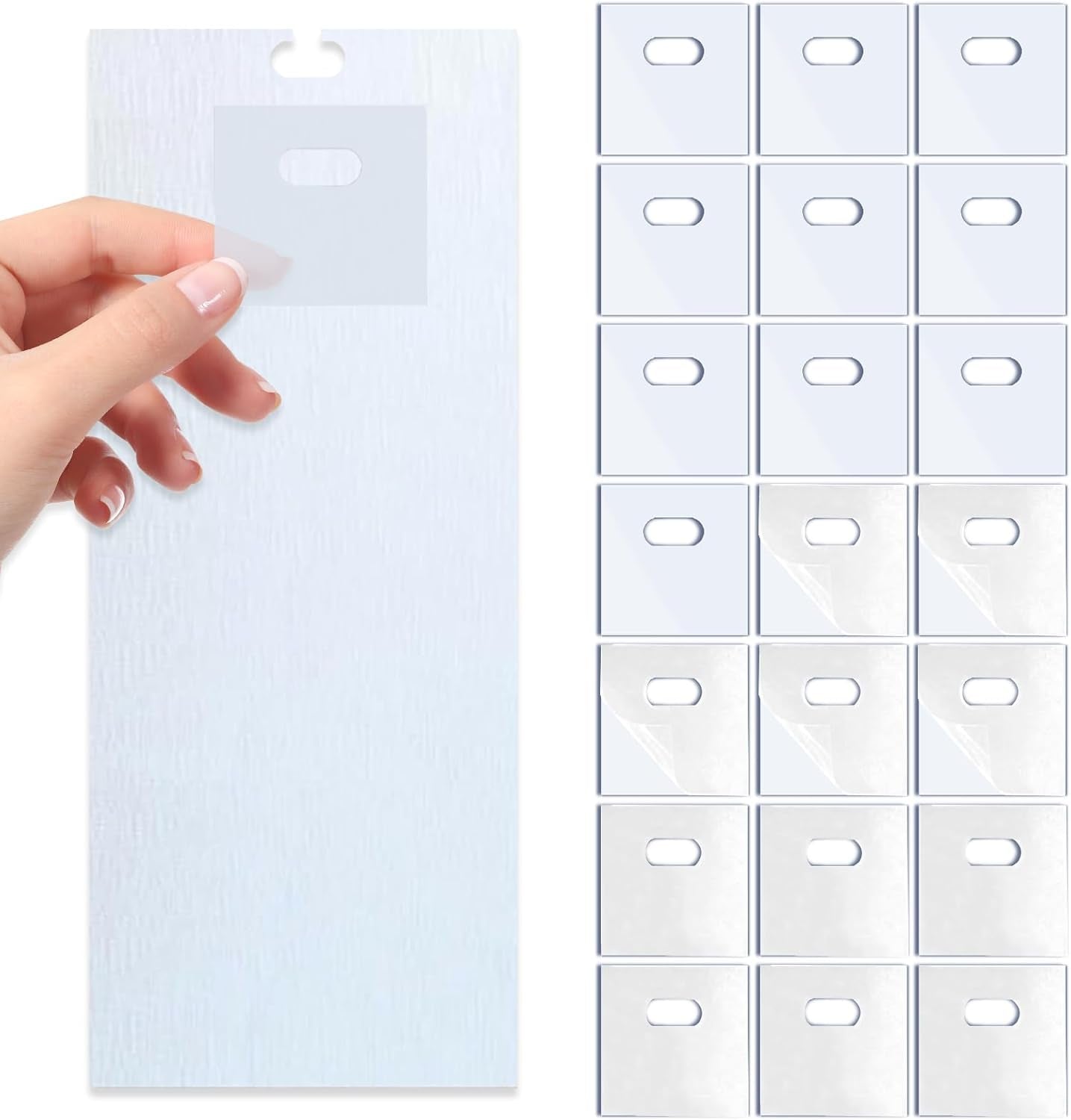 1.18×1.18In Vertical Blind Repair Piece 90P, White