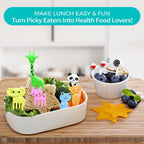 156PCS Animal Food Picks for Kids Bento Box Accessories,  Fun Kid Food Picks, Cute Fruit Toothpicks for Kids Lunch Accessories, Reusable Lunchbox Pick for Kid Toddler