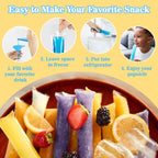 150 Popsicle Bags Sealable Bpa-Free - 230Ml Yogurt Popsicle Tubes Homemade Bolsitas Para Bolis De Hielo Ice Candy Plastic Bags Disposable Juice Alcohol Liquor Smoothie Lolly Pop Mold Party