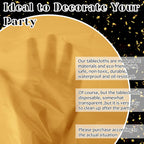 12 Pcs Plastic Hanukkah Tablecloth Blue Gold White Tablecloth Fit 54 X 108 Inch Rectangle Disposable Table Cover Holiday Decorations for Party Favor